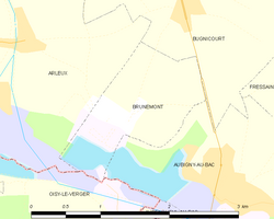 Map commune FR insee code 59115